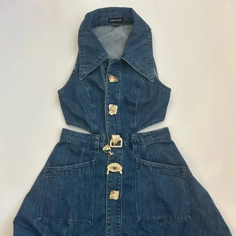 Urban Revivo Denim Maxi Dress - Picture 3 of 4